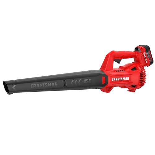 CRAFTSMAN V20 Leaf Blower Cordless with 4.0 Ah Battery and Charger, 90 MPH 200 CFM, Integrated Scraper, Lightweight, Easy Operation Handheld Blowers for Lawn Care (CMCBL710M1) - image 5