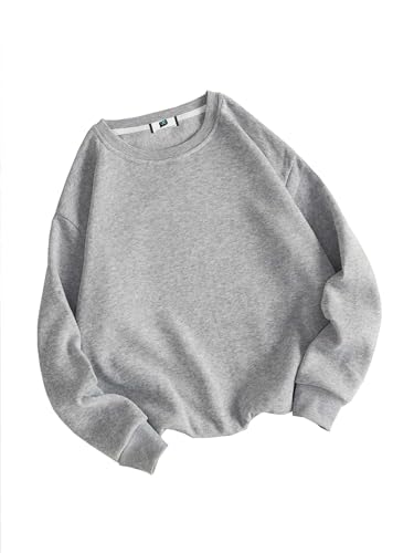 Image of SXV STYLE Solid Plain Unisex Cotton Oversized Baggy Sweatshirt