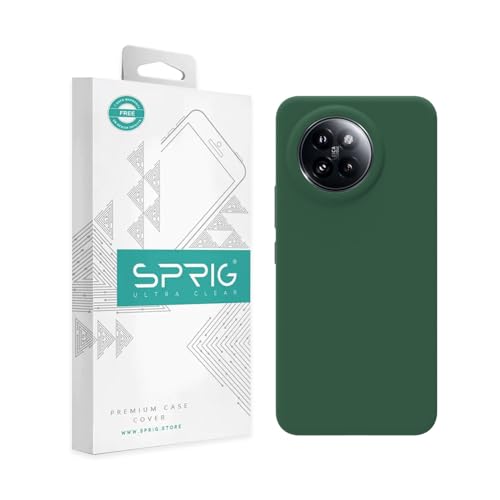 Image of SPRIG Compatible with Mi 14 Civi Premium SilkTone Back Cover Drop Tested Shock Proof Mobile Case for Men, Women, Boys and Girls with Camera Protection (Green)