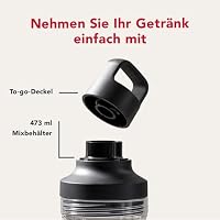 KitchenAid Kabelloser Personal Blender - Go Cordless - 473 ml BPA-freier Becher - Pulse-Taste - Edelstahlklingen - Ohne Akku - Schwarz – Ansicht 3