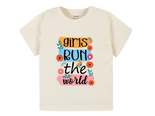 girls run the world shirt girl power toddler shirt girl shirt women empowerment kid baby t shirt (2T, grey)