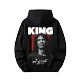 Sudadera Se Nos Lleva el Aire, Homenaje Robe Iniesta Extremoduro, Negro, Diseño King con Retrato y Firma Jesucristo García (FR/ES, Letras, XL, Regular, Regular)