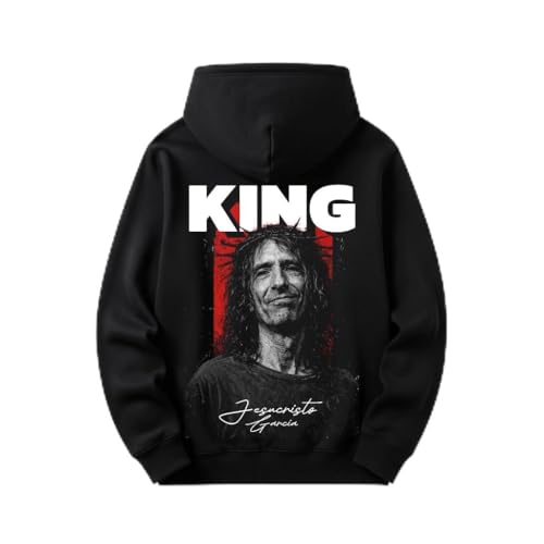 Sudadera Se Nos Lleva el Aire, Homenaje Robe Iniesta Extremoduro, Negro, Diseño King con Retrato y Firma Jesucristo García (FR/ES, Letras, M, Regular, Regular)