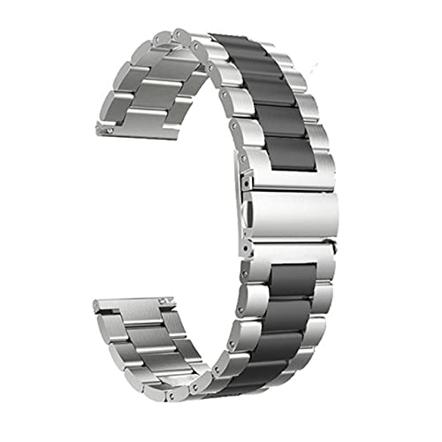 Bracelet de montre en acier solide doré EKSED 22mm avec boucle de sécurité chic