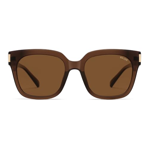Image of SOJOS Polarized Sunglasses for Women Men Trendy Square Large Sun Glasses SJ2149