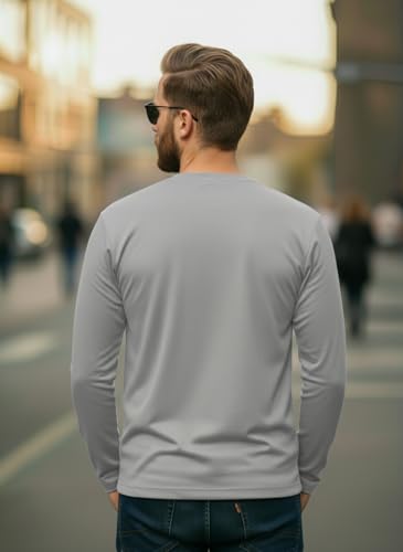 Image of Mack Jonney Men's Black Polyester Dry-Fit Full Sleeve T-Shirt | Stretchable Sports Gym Wear | Lightweight Casual Activewear Tshirt-JMAK-1