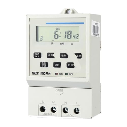 Temporizador NKG1 220V ideal para automatizar la iluminación y el riego del hogar