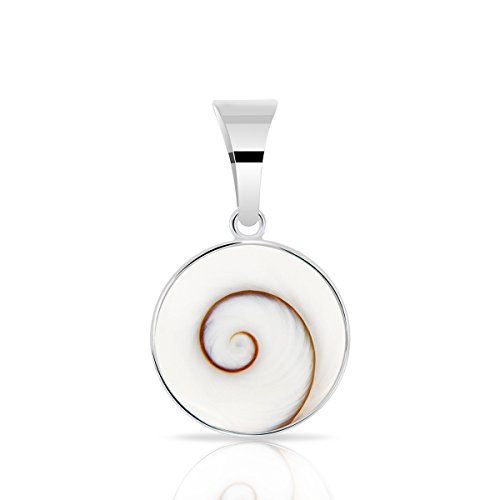 Planetys - Colgante Redondo Ojo de Santa Lucia Shiva Plata de Ley 925 - Ø 12 mm Cover