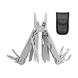 KLARUS 20 en 1 MT07 Herramienta Multifuncional Profesional, juego de regalo para hombres, multi-herramienta que incluye pinzas y un cuchillo plegable, con funda de transporte, ideal para campamentos a