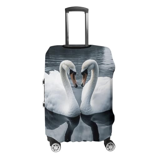 Travel Luggage Cover Elastic Suitcase Protector Anti-Scratch Washable Geese on The River Luggage Sleeve Tsa Approved Carry on Covers Baggage Cover Fits 18-32 Inch Luggages4