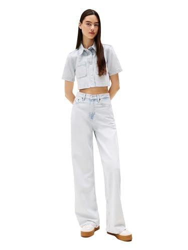 Tommy Jeans Women's Claire High Rise Wide Leg Jeans3