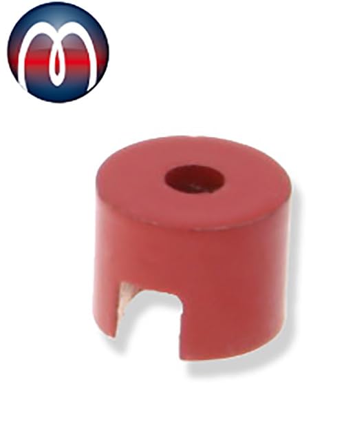 5 x Aimant à Bouton AlNiCo Rond Ø 13 mm, peint en rouge - Température maximale de fonctionnement 180°C - Force 0,7 kg - 5 pièces - Aimants industriels AlNiCo