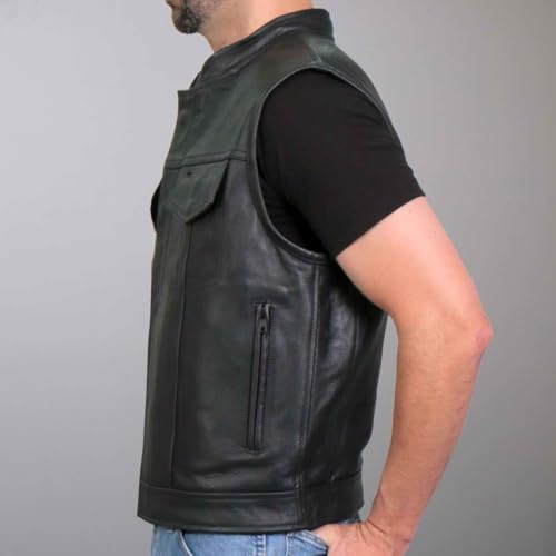 Hot Leathers Men's Premium Leather Club Style Motorcycle Riders Vest JKM Collection4