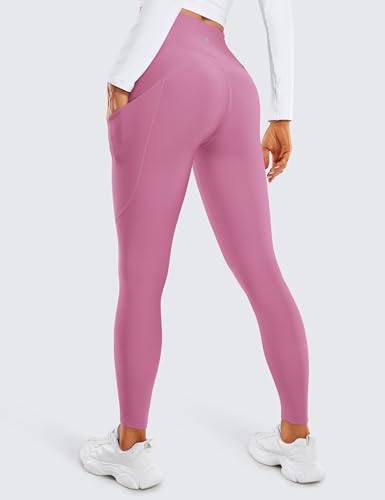 Image of CRZ YOGA Fleece Thermal Leggings Pockets 28'' | Casual, Full Length, Winter, Warm, for Women