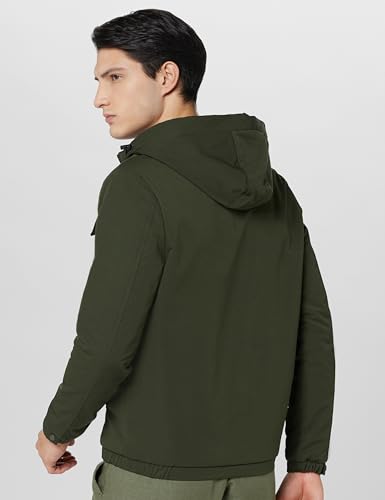 Image of Qube By Fort Collins Men's Regular Fit Lightweight Winter Jacket - Textured Fabric, Warm & Stylish Outerwear