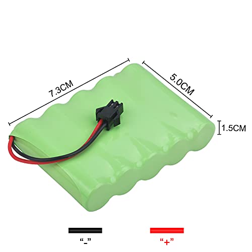 Pickle Power Batterie 6V Nimh, 2200mah Rechargeable AA Batterie RC avec SM 2P connecteur Fiche pour RC Véhicules, Outils électriques