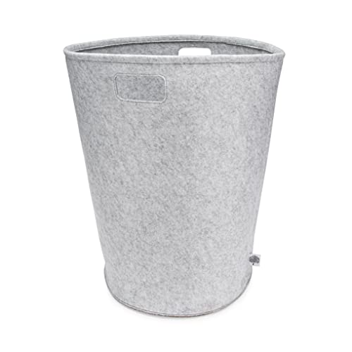 Image of Parker Baby Nursery Laundry Hamper - Large Felt Storage Basket and Baby Hamper for Nursery (Gray)