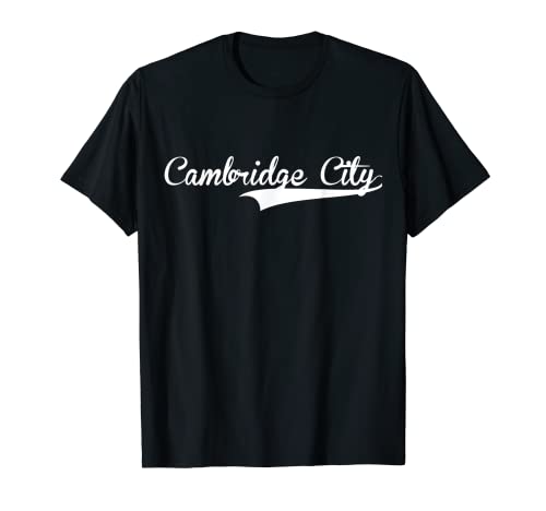 CAMBRIDGE CITY Baseball Vintage Retro Fuentes Camiseta