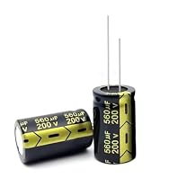 2 PCS 200V 560UF Electrolytic Capacitor, High Frequency Aluminum Electrolytic Capacitors for Refrigerator, TV, LCD Monitor