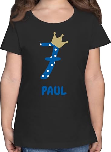 T-Shirt Mädchen - 7. - Kindergeburtstag 7 Jahre |...