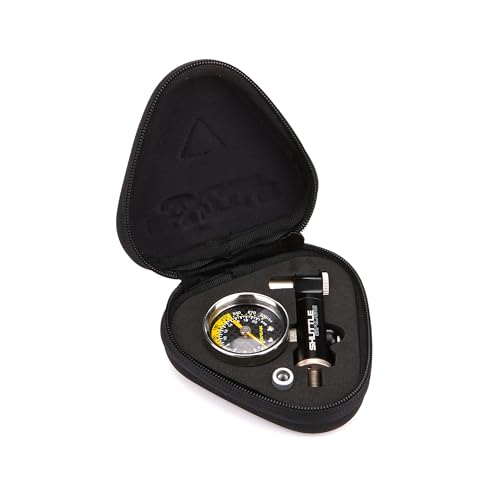 Image of Shock Inflator Tool | 7150 Series Shocks | Shuttle Gauge - 0-300 psi | Mechanical Analog | Carbon Fiber Face - Penske | Each