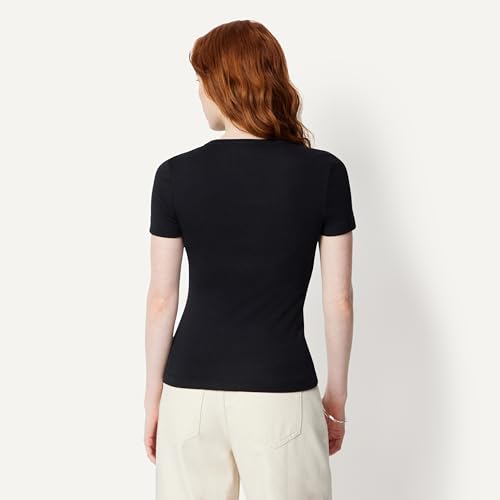 Image of Amazon Essentials Women's Slim-Fit Short-Sleeve Crewneck T-Shirt, Pack of 2