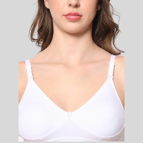 Image of Be-Wild Full Coverage Non Padded Backless Transparent Strap Bra for Women and Girls /Ladies /Black /Cotton /Casual /t-Shirts /Everyday /Regular /Bras