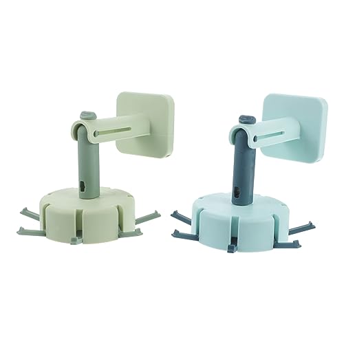 MUCKLILY 2個 360 つなぐ ドアフック 青いハンガー 吸盤フック kitchen コーヒービーカー シーツハンガー キッチンフックハンガー ウォールフック PPプラスチック Blue