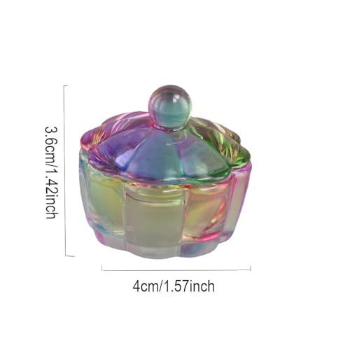 Leadigol 2 Pack Glass Dappen Dish con Tapa para Arte de Uñas miniatura 3
