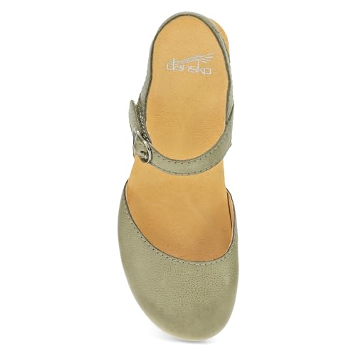 Image of Dansko Tiffani Wedge Sandal for Women - Cushioned, Contoured Footbed for All-Day Comfort and Support - Hook & Loop Strap with Buckle Detail - Lightweight Rubber Outsole