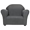   Keet-Roundy-Child-Size-Chair-Microsuede-Comfortable-and-Durable-Kids-Chair-Toddler-Couch-Easy-to-Coordinate-Toddler-Sofa-Couch-for-Girls-and-Boys-Kids-Couch-Chair-Ages-2-5-Years-Charcoal