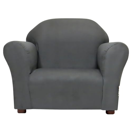 Image of Roundy Toddler Armchair with Soft Microsuede Upholstery Durable Wooden Frame, Ergonomic Design, Fully Assembled, Comfortable Kids Chair for Ages 2-5, Ideal for Bedroom, Playroom & Daycare Use.