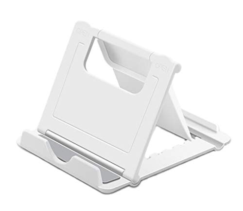 スマホ タブレット スタンド 角度調整可能 折りたたみ 携帯 出張 旅行 (ホワイト)