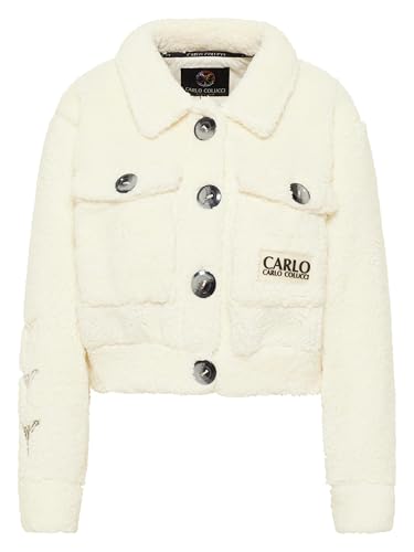 Carlo Colucci Teddy Jacke Weiß XL/42
