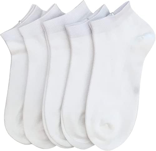 Sockshion Beyaz Pamuklu Bilek Boy Çorap 5'li (Beyaz / 35-40) - Görsel 1