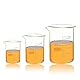 ULAB Scientific Glasbecher Set, 3 Größen von Vol. 500 ml, 1000 ml, 2000 ml, 3.3 Borosilikat Griffin, niedrige Form mit gedruckter Skala, UBG1028