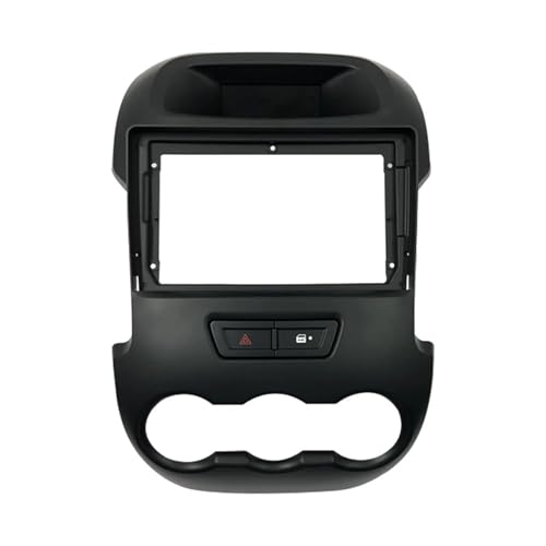 Radio Fascia Marco para DVD de coche 2 DIN compatible con Ford Ranger 2011-2015. Incluye panel frontal para radio de coche de 9 pulgadas y kit de instalación Panel de navegación(Black-Frame)