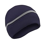 Perfeclan Gorro de vellón reflectante con forro de felpa para invierno, para correr, esquiar, en snowboard, Azul