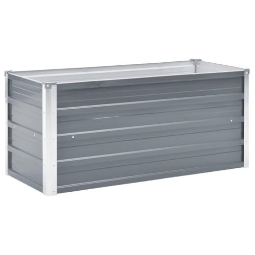 vidaXL Hochbeet Verzinkter Stahl 100x40x45cm Gartenbeet Frühbeet Blumenkasten vidaXL Hochbeet Verzinkter Stahl 100x40x45cm Gartenbeet Frühbeet Blumenkasten