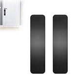 Durable Cat & Dog Door Protector from Scratching - Anti-Scratch Guard for Interior/Exterior Doors, Stainless Steel Self-Adhesive Kick Plate (4"x16", 2 Pcs, Brushed Black)