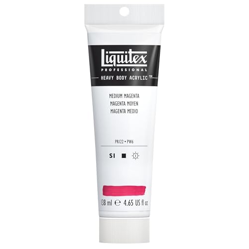 Liquitex Professional Heavy Body Acrylic Paint, 4.65-oz (138ml) Tube, Medium Magenta by Liquitex - Used condition - US$15.48