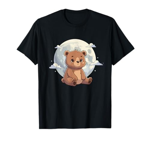 Sleepy Moon Bear Nursery Chambre d'enfant et de bébé T-Shirt