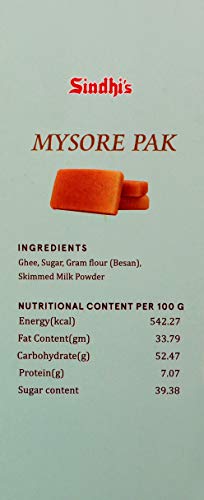 Sindhi Sweets Mysore Pak | Flat 8 % | Sweet Indian Mithai 500gm