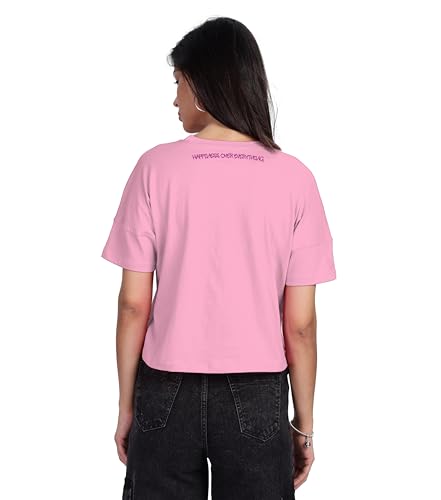 Image of SHODOX Women's 100% Cotton Regular Fit Printed Half Sleeve T Shirt Casual Summer Wear Soft Breathable Top Daily Comfort Style