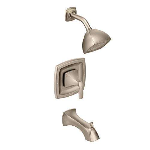 Moen T2693BN Voss Posi-Temp Pressure Balancing Tub and Shower Trim Kit, Valve Required, Brushed Nickel