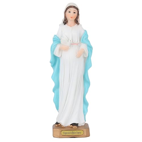 Virgen de la Dulce Espera figura religiosa de resina 6 pulgadas