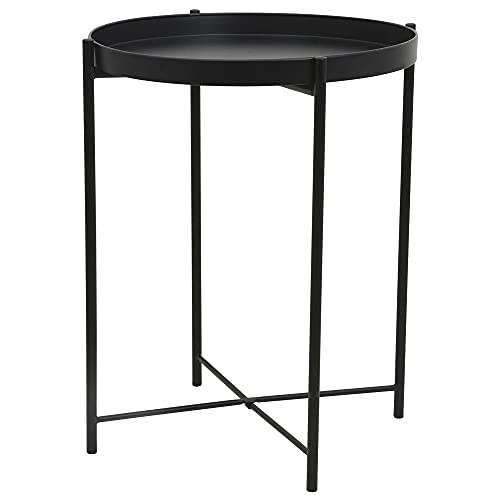 NAWA Home & Work Mesa Auxiliar Redonda metálica diámetro 38 cm y Altura 50 cm | La versátil mesilla para Tener al Lado de su sofá o Muebles de jardín
