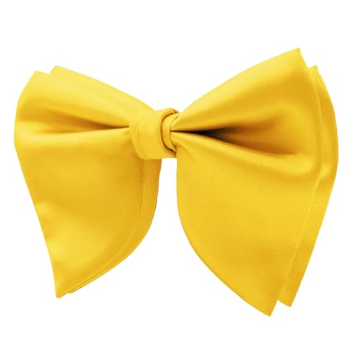 Image of Mens Bow Tie Pre Tied Oversized Bow Ties for Men Satin Bowties for Tuxedo Wedding Party Banquet
