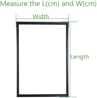 Universal Freezer Door Gasket Replacement Custom Refrigerator Door Magnetic Rubber Seal,Black