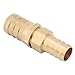 Brass Barb Reducer Tube Splicer Joiner Pipe Fitting Connector Adapter Full Solid Brass Construction High Pressure Resistance Chemical Pipe Fittings for Plumbing and Industrial (19-25mm)